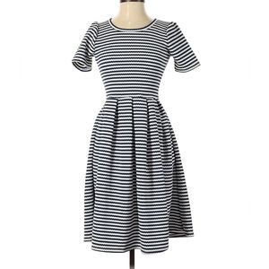 LuLaRoe Navy Striped Dress